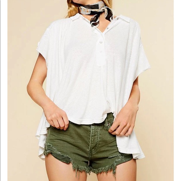 We the free army green denim shorts - Picture 2 of 7